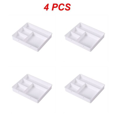 1/2/4PCS Galda atvilktņu organizators Rakstāmgalda piederumi Kancelejas piederumu uzglabāšanas kastīte Kosmētika Aplauzums Organizators Mājas biroja atvilktņu dalītājs