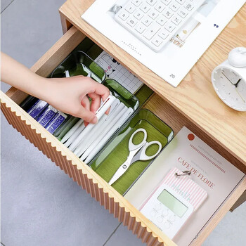 Διαφανές κουτί Storage Organizer Γραφείο Πλαστικό Storage Box Δοχείο Συρτάρι Organizer Τραπέζι Jewelry Box Organizer Μακιγιάζ Κουτιά