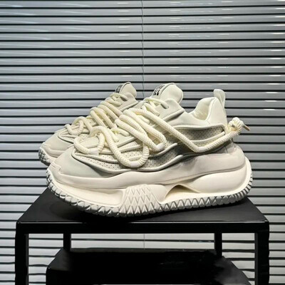 Cele mai vândute de lux Culoare uni Versatili Pantofi ocazional Tendință de modă Pantofi albi mici Pantofi sport ușoare pentru exterior pentru bărbați