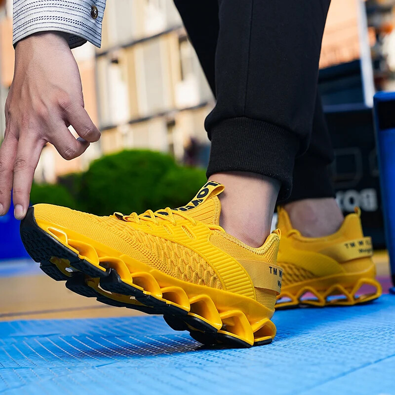 Pantofi pentru bărbați, sezonul de toamnă, cu talpă moale, pantofi casual simpli, pantofi cu platformă, plasă, respirabil, cu șireturi, pantofi de alergat casual