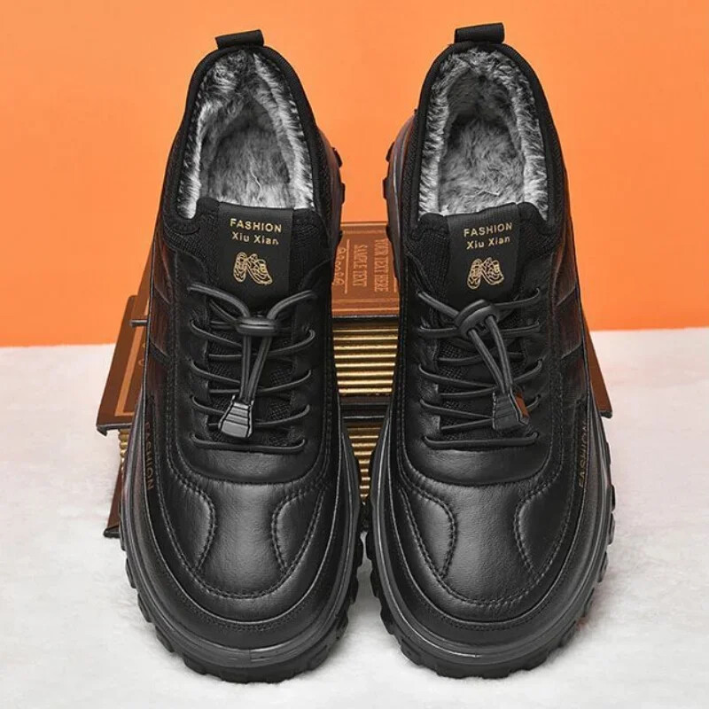 Pamučne cipele Tople muške čizme za snijeg Modne muške tenisice Zimske plišane ležerne muške cipele 2024 Nove čiste boje Zapatos Para Hombres