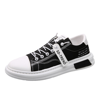 Pantofi de pânză la modă pentru bărbați Patru anotimpuri Coreeană Talpă moale respirabilă Pantofi de bord casual pentru studenți, versatili, pantofi de mers la modă