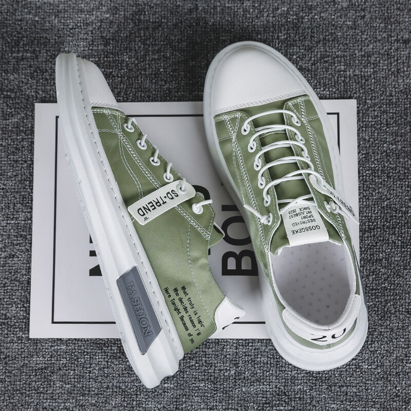 Pantofi de pânză la modă pentru bărbați Patru anotimpuri Coreeană Talpă moale respirabilă Pantofi de bord casual pentru studenți, versatili, pantofi de mers la modă