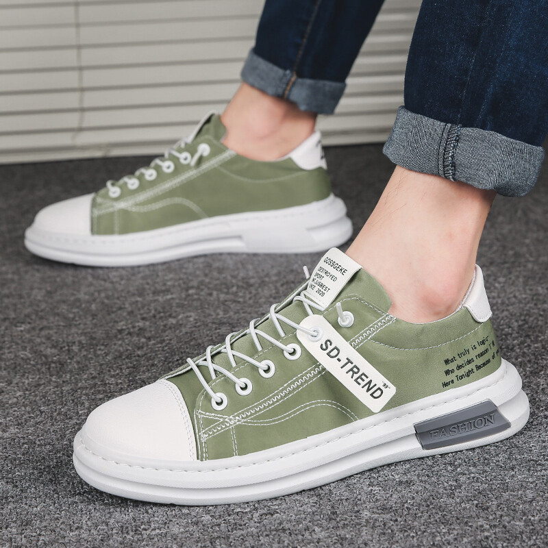 Pantofi de pânză la modă pentru bărbați Patru anotimpuri Coreeană Talpă moale respirabilă Pantofi de bord casual pentru studenți, versatili, pantofi de mers la modă