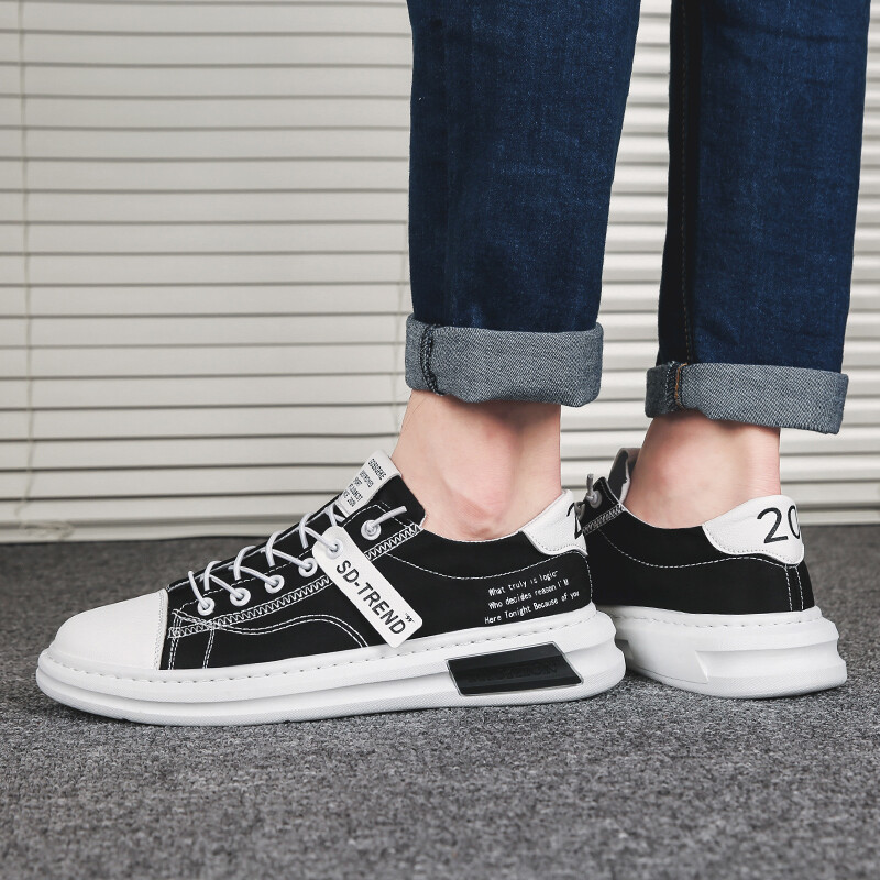 Pantofi de pânză la modă pentru bărbați Patru anotimpuri Coreeană Talpă moale respirabilă Pantofi de bord casual pentru studenți, versatili, pantofi de mers la modă