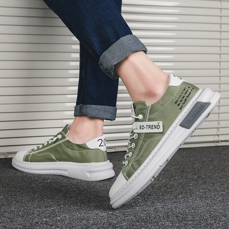 Pantofi de pânză la modă pentru bărbați Patru anotimpuri Coreeană Talpă moale respirabilă Pantofi de bord casual pentru studenți, versatili, pantofi de mers la modă