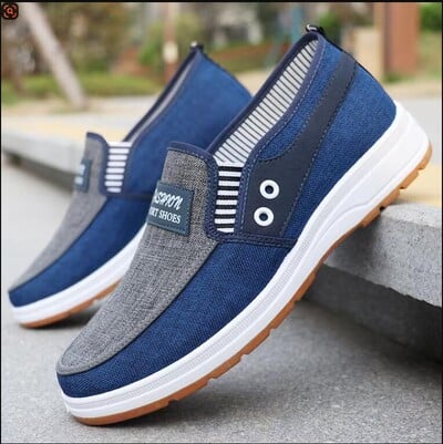 Мъжки ежедневни обувки Платнени модни маратонки Дишащи летни мокасини Нехлъзгащи се Удобни младежки скейт обувки