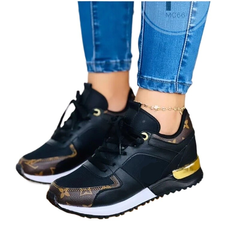 Pantofi de damă în aer liber, cu șireturi, cu platformă, respirabile, pentru femei, în aer liber, pantofi de mers ocazional pentru femei, Tenis Feminino