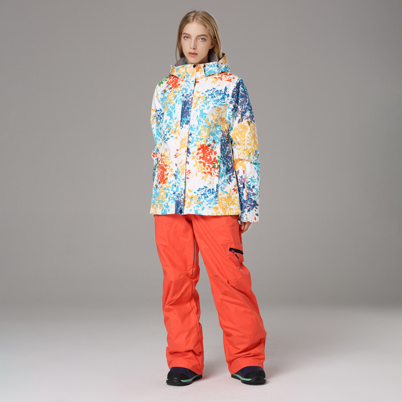 Xueyipai moterų slidinėjimo apranga, atspari vėjui, nepralaidi vandeniui ir šilta, striukė suaugusiems, alpinizmo apranga, lauko slidinėjimo apranga ir kelnių rinkinys