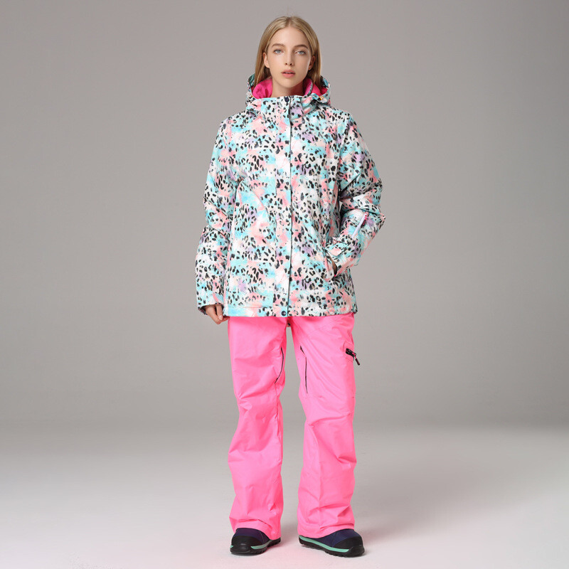 Xueyipai moterų slidinėjimo apranga, atspari vėjui, nepralaidi vandeniui ir šilta, striukė suaugusiems, alpinizmo apranga, lauko slidinėjimo apranga ir kelnių rinkinys