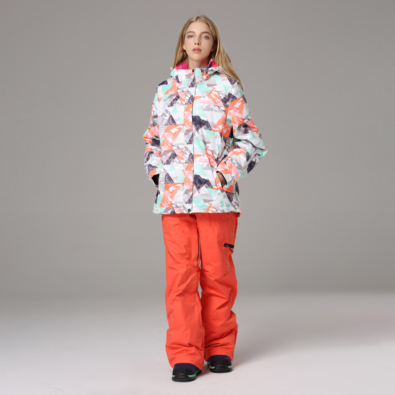 Xueyipai moterų slidinėjimo apranga, atspari vėjui, nepralaidi vandeniui ir šilta, striukė suaugusiems, alpinizmo apranga, lauko slidinėjimo apranga ir kelnių rinkinys