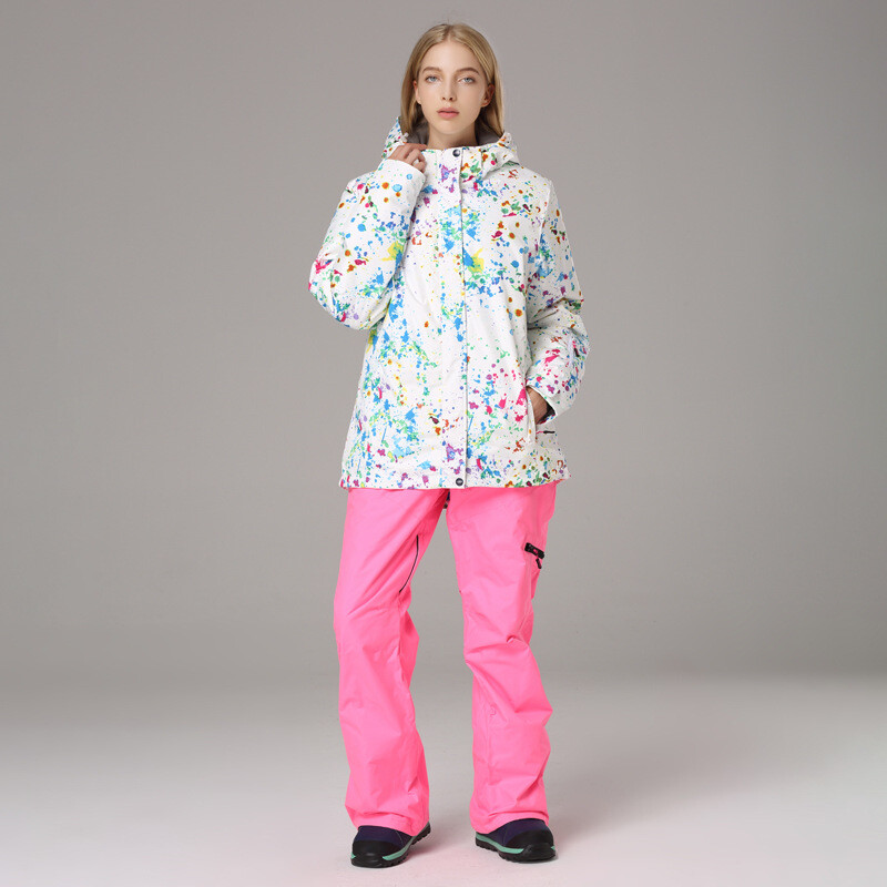 Xueyipai moterų slidinėjimo apranga, atspari vėjui, nepralaidi vandeniui ir šilta, striukė suaugusiems, alpinizmo apranga, lauko slidinėjimo apranga ir kelnių rinkinys