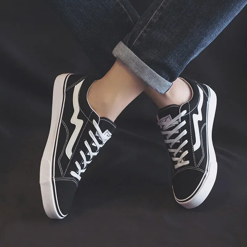 Pantofi de pânză unisex triplu sulfurat, pantofi versatili, casual, primăvară, toamnă, stil vintage, pentru bărbați, femei, cupluri, studenți