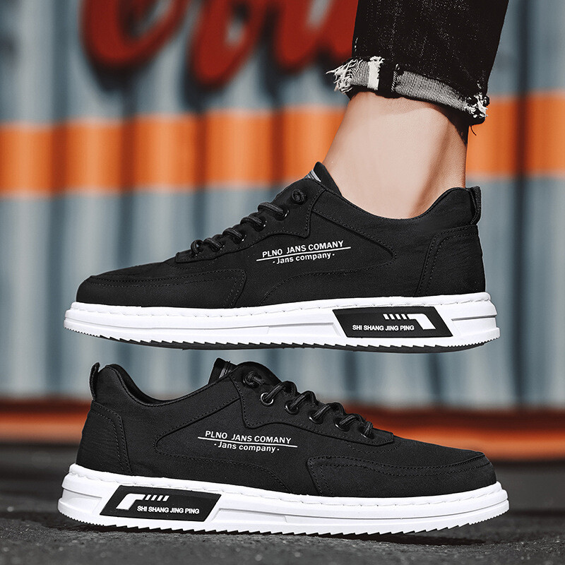 Pantofi vulcanizați pentru bărbați, plat, anti-alunecare, pantofi respirabili, rezistenți la uzură, pantofi ocazionali din pânză, modă clasică, pantofi de marcă pentru bărbați