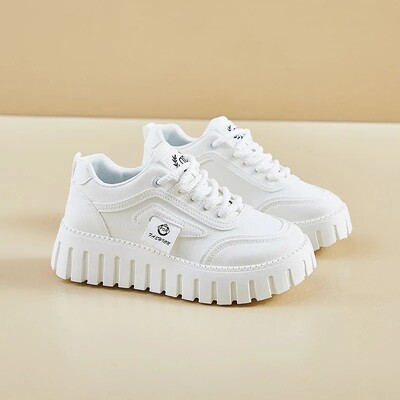 Toamna 2024, stil nou, coreean INS, pentru femei, pentru studenți, cu fund gros, pantofi sport înalți, cu platformă, instantanee casual de stradă