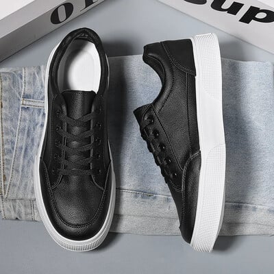 Vīriešu apavi pavasara un vasaras kanvas elpojoši ikdienas galda apavi Vīriešu 2024. gada jauna modes tendence, zemas baltas kurpes, kedas