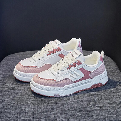 Primăvara 2024, pantofi ocazional noi pentru femei, pantofi de bord pentru studenți, respirabili, în stil coreean la modă, înălțime crescută.