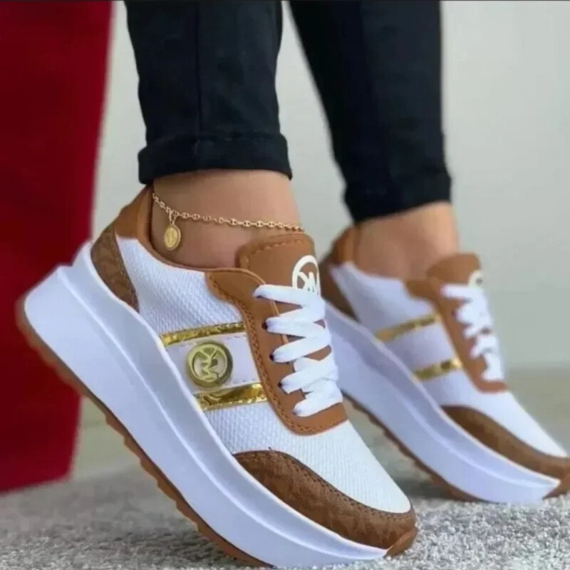 2024. Ženske vulkanizirane cipele Modne tenisice Tenisice na vezanje Prozračne sportske klinaste pete Ženske tenisice za trčanje s debelim potplatom