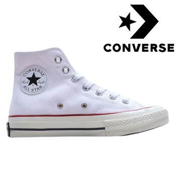 Converse мъжки дамски класически платнени ежедневни обувки Устойчиви бели дизайнерски високи маратонки Мъжки дамски двойка спортни обувки за ходене