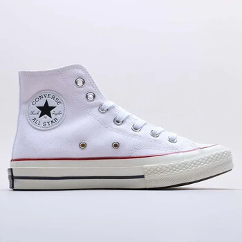 Converse мъжки дамски класически платнени ежедневни обувки Устойчиви бели дизайнерски високи маратонки Мъжки дамски двойка спортни обувки за ходене