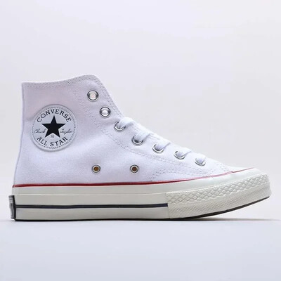 Converse Meeste Naiste Klassikalised Lõuendist vabaajajalatsid Vastupidavad valged Disaineri kõrged tossud Meeste Naiste Paari Spordijalatsid