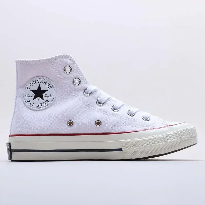 Converse Meeste Naiste Klassikalised Lõuendist vabaajajalatsid Vastupidavad valged Disaineri kõrged tossud Meeste Naiste Paari Spordijalatsid