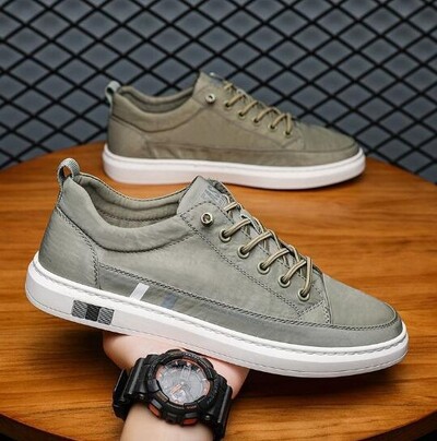 Muške cipele novi trend ledena svila dokolice lijene platnene cipele jesen proljeće prozračne ravne cipele platnene trendi tenisice H463