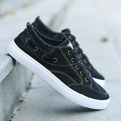 Muške platnene cipele od trapera Muška ležerna obuća Sportske neklizajuće ravne muške Proljeće Ljeto Vulkanizirane tenisice za hodanje Zapatos Para Hombre