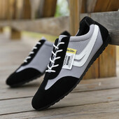 Pantofi de pânză pentru bărbați, pantofi casual respirabili, în stil coreean, toamnă, cu șireturi, pantofi casual anti-alunecare, Zapatillas Para Hombre