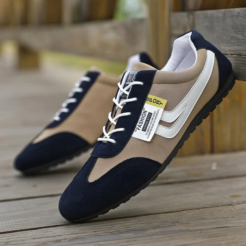 Pantofi de pânză pentru bărbați, pantofi casual respirabili, în stil coreean, toamnă, cu șireturi, pantofi casual anti-alunecare, Zapatillas Para Hombre