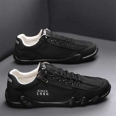 Pantofi de pânză Bărbați, de primăvară, de designer, sport, talpă moale, pantofi casual respirabili, pantofi de șofat ocazional la modă de lux pentru oameni leneși