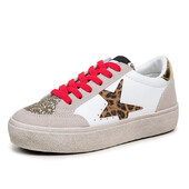 Kalsooni 2024 toamna noi pantofi ușori anti-alunecare cu talpă moale pantofi casual pentru femei paiete stea patchwork pantofi