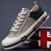 Pantofi de pânză pentru bărbați de marcă, pantofi casual respirabili, pentru bărbați, de primăvară, toamnă, pantofi plat, pantofi negri de mers pe jos