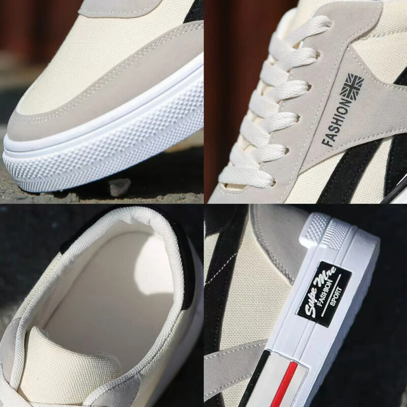 Paeltega lõuendist kingad meestele Hingavad vabaajajalatsid Välistossud Meeste kerged vulkaniseeritud kingad Moodsad lauajalatsid Tenis