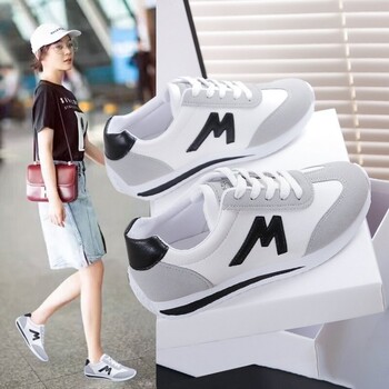 2024 Дамски ежедневни обувки Pring Brand Spring Designer Wedges Бели кецове на платформа Tenis Feminino Trainers Female Walking