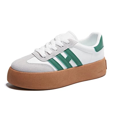 Ženske cipele za slobodno vrijeme Luksuzne sportske tenisice s platformom od umjetne kože za žene Dizajnerske marke Modne vanjske cipele