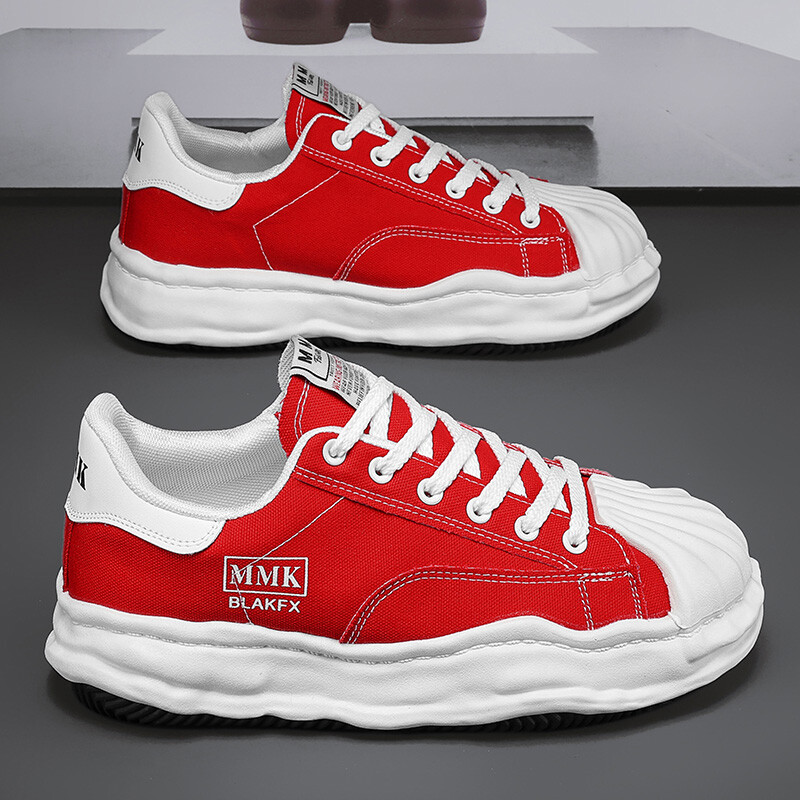 Pantofi pentru bărbați Tendință la modă Pantofi de bord cu vârful scoicii Pantofi casual cu talpă groasă, care cresc înălțimea, pantofi de pânză confortabili, versatili