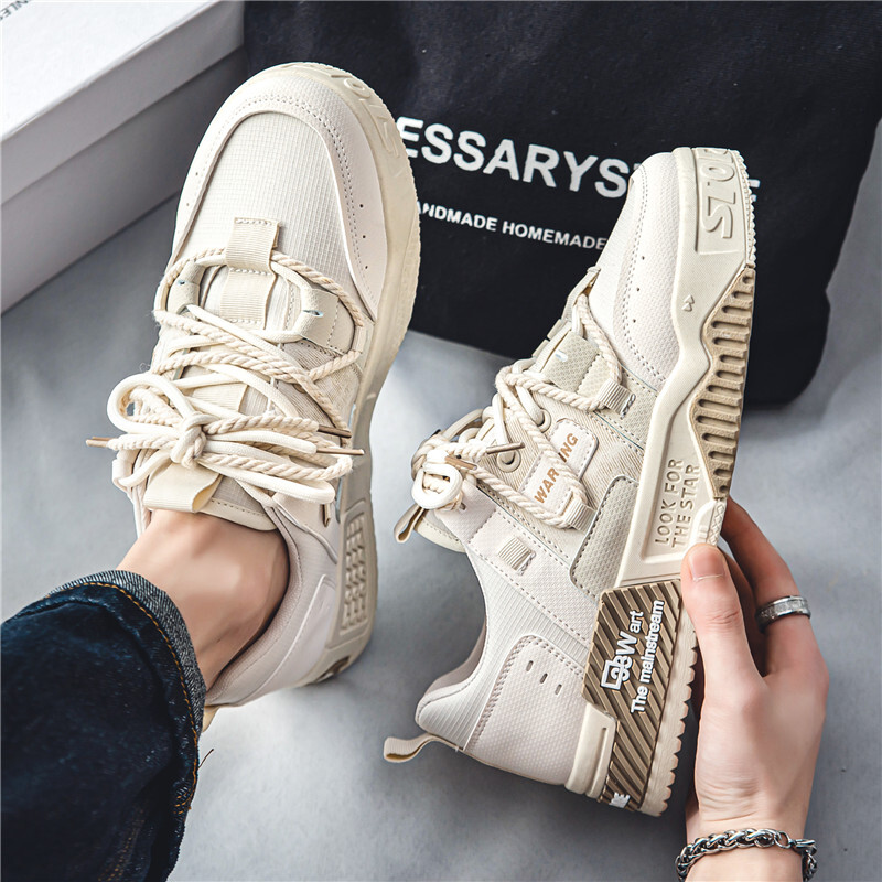 Pantofi de skateboarding pentru bărbați Pantofi cu platformă din pânză cu fundul gros Pantofi vulcanizați confortabili, respirabili, pantofi pentru studenți