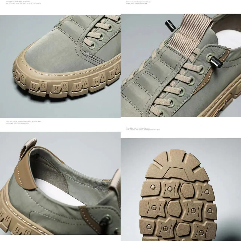 Мъжки обувки Ледени копринени платнени обувки за мъже 2023 г. Нови дишащи спортни ежедневни обувки Мъжки маратонки Вулканизирани мокасини на платформа