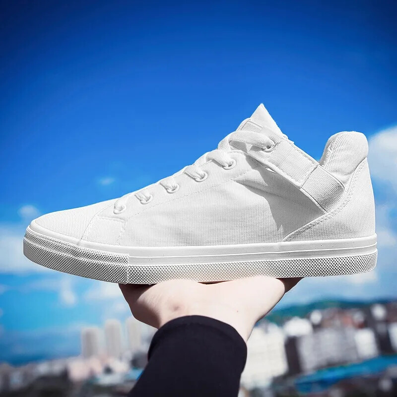 Jesenski trend muške platnene cipele Brand Jednobojne svestrane casual cipele za muškarce Ulični sportovi SkateboardingShoe Zapatillas Hombre