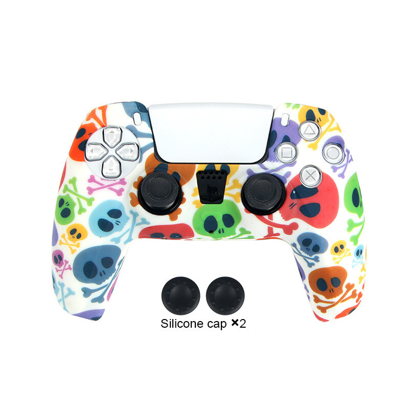 Piemērots PS5 maskēšanās silikona roktura vākam P5 aizsargājošam pret krišanas roktura vāciņam PS5 silikona pretslīdošam ūdens pārneses vākam