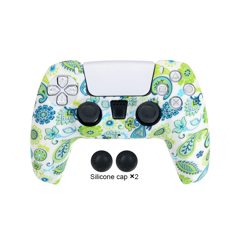 Piemērots PS5 maskēšanās silikona roktura vākam P5 aizsargājošam pret krišanas roktura vāciņam PS5 silikona pretslīdošam ūdens pārneses vākam