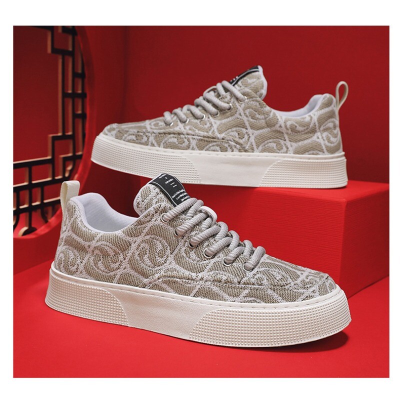 2024. gada vīriešu auduma apavi pavasarīgi elpojoši apģērba dizainers, vulkanizēti apavi, vīriešu modeļi, neslīdoši vīriešu, mīkstas, elastīgas, kuplas kedas