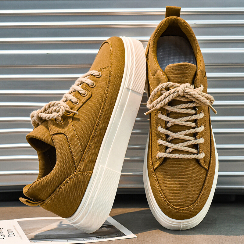 Muške cipele za skateboarding Niske platnene cipele Ravne cipele za skateboarding Muške modne platnene tenisice s platformom Muške platnene cipele na vezanje