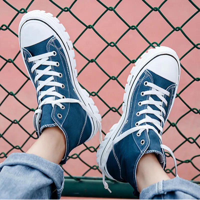 Muške cipele Klasične dizajnerske visoke cipele od vulkaniziranog platna 2024 Nove tenisice Ležerne prozračne cipele s platformom Zapatos Para Hombres