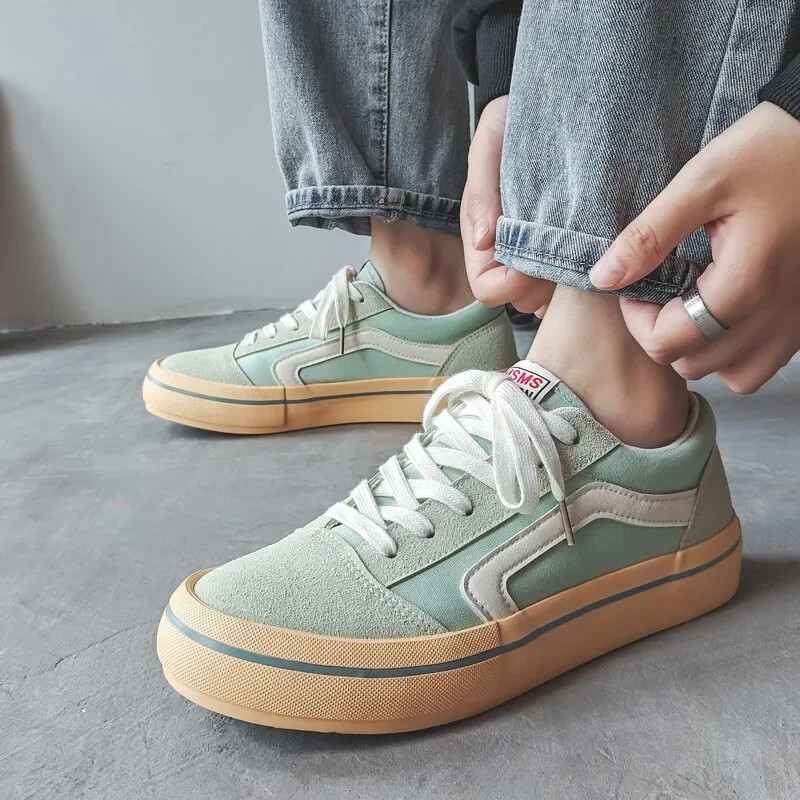 Klasične crne muške platnene cipele Modne ženske ravne cipele na vezanje Prozračne muške tenisice Ženske vulkanizirane cipele tenis de mujer