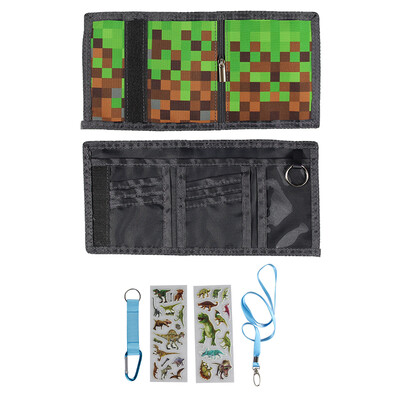 Lastele mõeldud kolmekordne vabaaja rahakott Multifunktsionaalsed noorte rahakotid lukuga münditasku ja kaardihoidjatega lastele kingitused