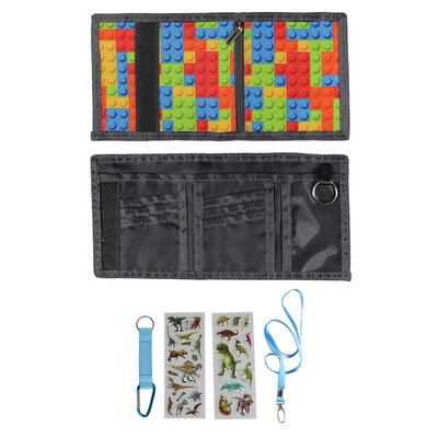 Lastele mõeldud kolmekordne vabaaja rahakott Multifunktsionaalsed noorte rahakotid lukuga münditasku ja kaardihoidjatega lastele kingitused