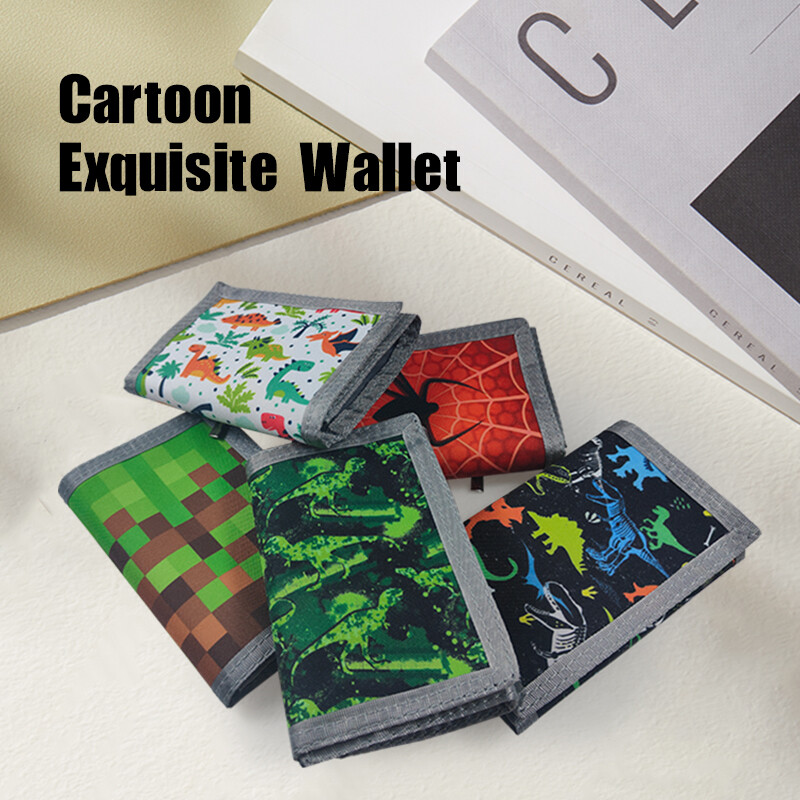 Lastele mõeldud kolmekordne vabaaja rahakott Multifunktsionaalsed noorte rahakotid lukuga münditasku ja kaardihoidjatega lastele kingitused