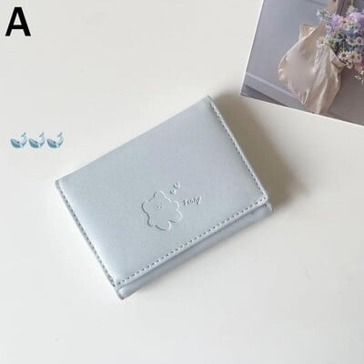 Portofele mici ursulețe scurte pentru femei Suport pentru carduri cu trei pliuri pentru elevi Geantă de identitate pentru fete Suport pentru carduri Poșete pentru monede Portofele pentru femei Geanta cu desene animate